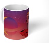 Mok - Astronaut - Ruimte - Planeet - 350 ML - Beker - Uitdeelcadeautjes