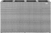 Casaria Plantenbak Polyrattan 95x27x60cm met Waterafvoer - Grijs