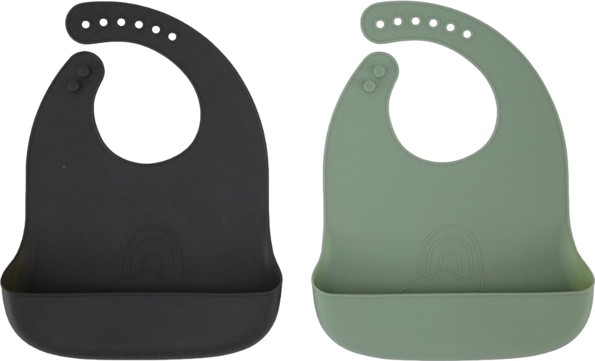 Goedkoopste By Lille Vilde Rainbow Sage & Forest 2 Stuks Silicone Slab LV-BIB-96