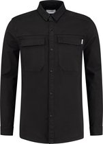 Purewhite -  Heren Regular Fit   Overhemd  - Zwart - Maat S