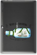 Tablet Hoes Lenovo Tab 10 | Tab 2 A10-30 TPU Back Cover ontwerpen Boho Bottle met transparant zijkanten