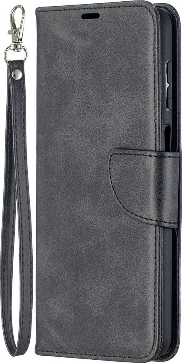 Mobigear Telefoonhoesje geschikt voor Samsung Galaxy A12 Hoesje | Mobigear Excellent Bookcase Portemonnee | Pasjeshouder voor 3 Pasjes | Telefoonhoesje voor Pinpas / OV Kaart / Rijbewijs - Zwart