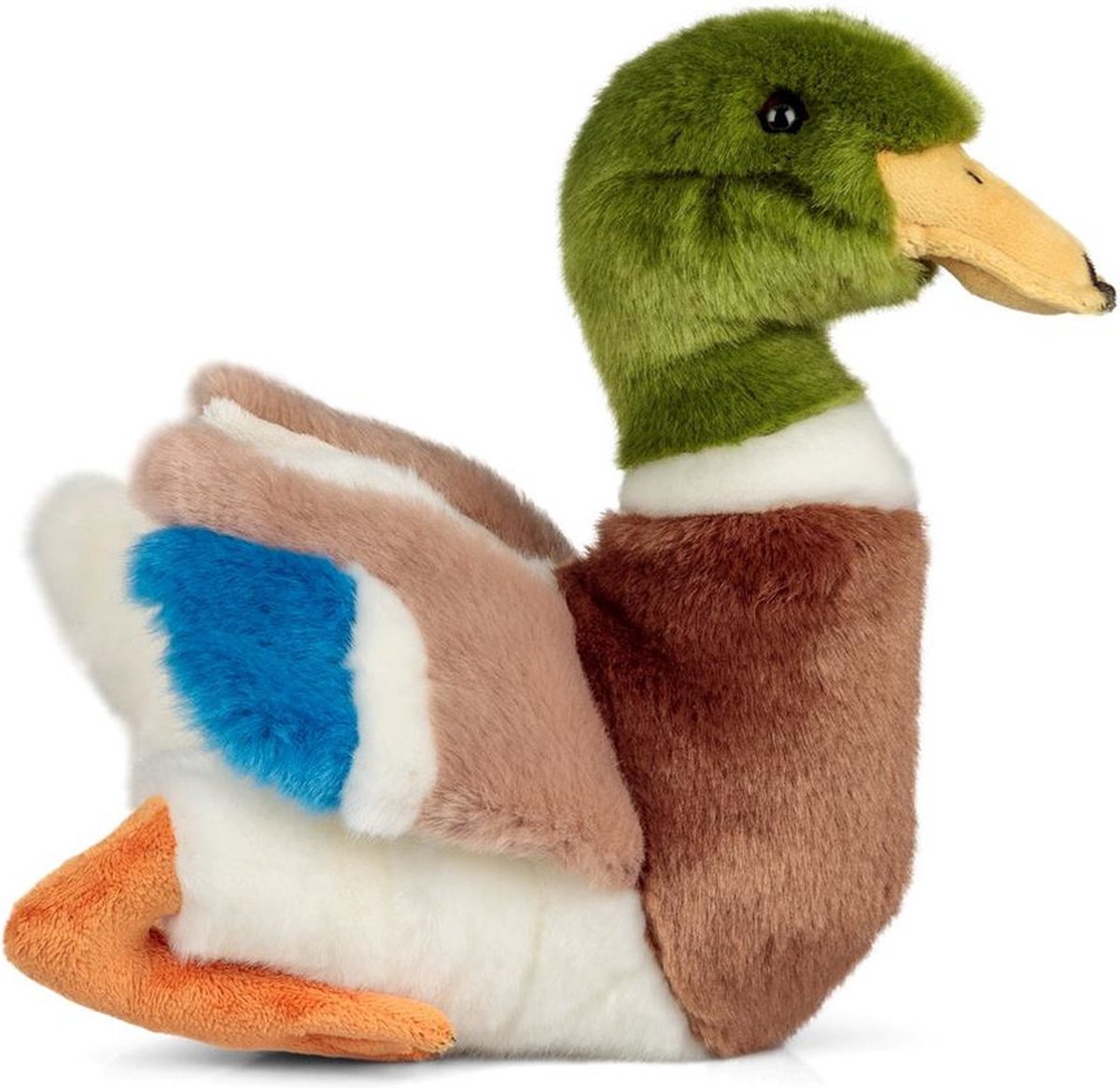 Pluche knuffeldier wilde eend 23 cm - Eenden/vogels dieren speelgoed knuffels