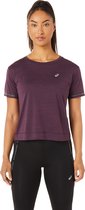 ASICS Race Crop Top 2012C226-500, Vrouwen, Purper, T-shirt, maat: XS