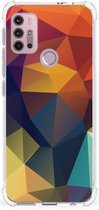 Hoesje maken Motorola Moto G30 | G20 | G10 GSM Hoesje met doorzichtige rand Polygon Color