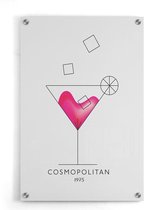 Walljar - Cosmopolitan Cocktail - Muurdecoratie - Plexiglas schilderij