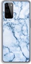 Case Company® - OnePlus 9 Pro hoesje - Blauw marmer - Soft Cover Telefoonhoesje - Bescherming aan alle Kanten en Schermrand