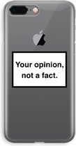 Case Company® - iPhone 8 Plus hoesje - Your opinion - Soft Cover Telefoonhoesje - Bescherming aan alle Kanten en Schermrand