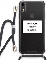 Case Company® - iPhone XR hoesje met Koord - Fight for my fairytale - Telefoonhoesje met Zwart Koord - Extra Bescherming aan alle Kanten en Over de Schermrand