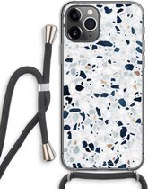 Case Company® - iPhone 11 Pro hoesje met Koord - Terrazzo N°1 - Telefoonhoesje met Zwart Koord - Extra Bescherming aan alle Kanten en Over de Schermrand