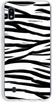 Case Company® - Samsung Galaxy A10 hoesje - Zebra pattern - Soft Cover Telefoonhoesje - Bescherming aan alle Kanten en Schermrand