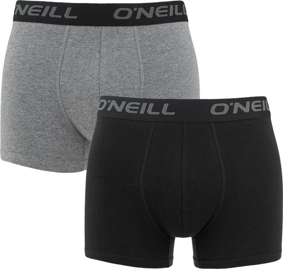 O'Neill 2P boxers plain zwart & grijs - M