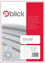 printeretiketten 6,4 x 3,4 cm papier A4 wit 2400 stuks