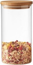 voorraadpot Keep 1 liter glas transparant/bruin