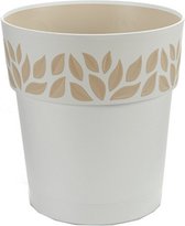 bloempot Cloe 25 x 25 cm waterreservoir wit