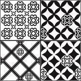 tegelstickers Tile Covers B&W Azulejos 20x20cm PVC