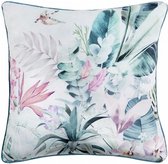 sierkussen Verdi 48 x 48 cm polyester lichtblauw