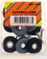 meubelglijder schroef diam.22mm kunstst. grijs 8stuks