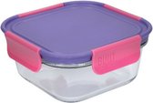 lunchbox Active 300 ml 12,5 x 6 cm glas paars/roze