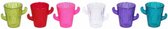 shotglas cactus 6 stuks multicolor