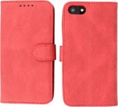 iPhone SE 2020 & iPhone 8 & iPhone 7 Hoesje - Portemonnee Book Case - Kaarthouder & Magneetlipje - Kunstleer - Rood