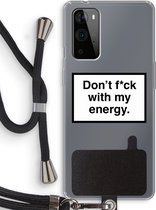 Case Company® - OnePlus 9 Pro hoesje met Koord - My energy - Telefoonhoesje met Zwart Koord - Bescherming aan alle Kanten en Over de Schermrand