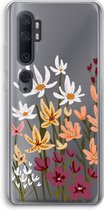 Case Company® - Xiaomi Mi Note 10 hoesje - Painted wildflowers - Soft Cover Telefoonhoesje - Bescherming aan alle Kanten en Schermrand