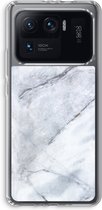 Case Company® - Xiaomi Mi 11 Ultra hoesje - Witte marmer - Soft Cover Telefoonhoesje - Bescherming aan alle Kanten en Schermrand