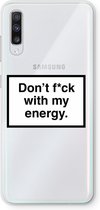 Case Company® - Samsung Galaxy A70 hoesje - My energy - Soft Cover Telefoonhoesje - Bescherming aan alle Kanten en Schermrand