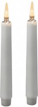 kaarsen led IP20 2,5 x 20 cm wit 2 stuks