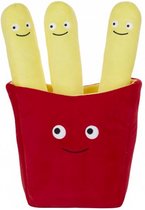 kussen friet Friend 50 x 30 cm polyester geel/rood 4-delig