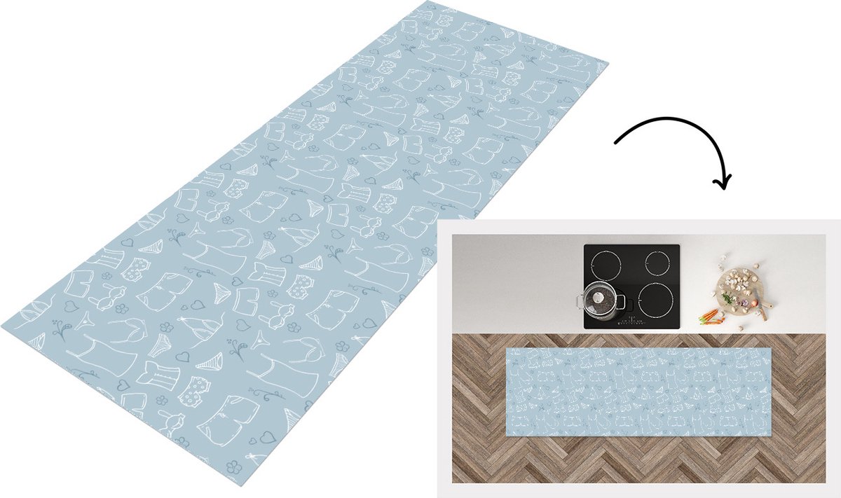 KitchenYeah Keukenloper - Loper keuken - Ondergoed - Schoonmaak - Patronen - Keukenloper vinyl multicolor, foto 3