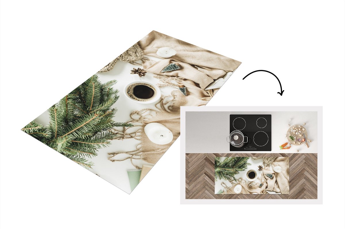 KitchenYeah Keukenloper - Loper keuken - Winter - Koffie - Kleed - Keukenloper vinyl, foto 2