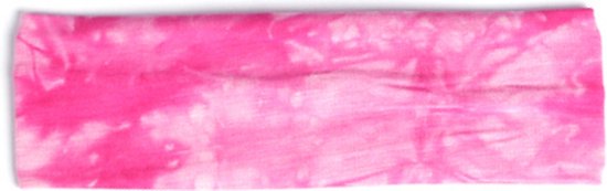 Haarband Tie Dye - Roze | 20 x 6 cm | Elastische Hoofdband | Polyester