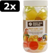 2x FRUITKUIPJE PAPEGAAI MIX POT 24ST