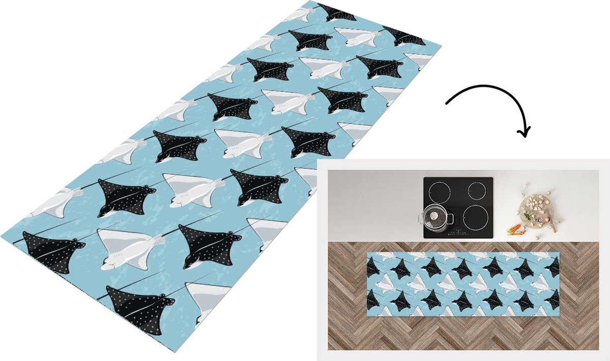 KitchenYeah Keukenloper - Loper keuken - Rog - Patronen - Dieren - Keukenloper vinyl multicolor, foto 3