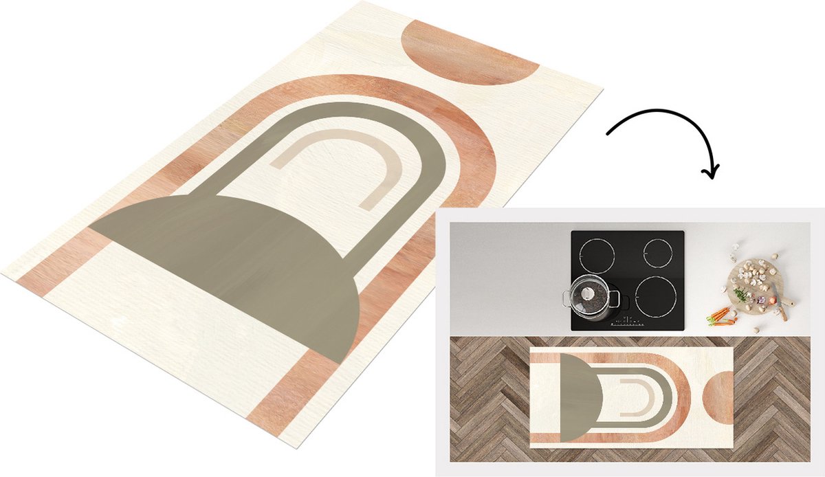 KitchenYeah Keukenloper - Loper keuken - Kunst - Abstract - Roze - Keukenloper vinyl, foto 2