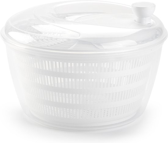 Slacentrifuge kunststof wit 4 liter 25 cm diameter - Handige keuken artikelen