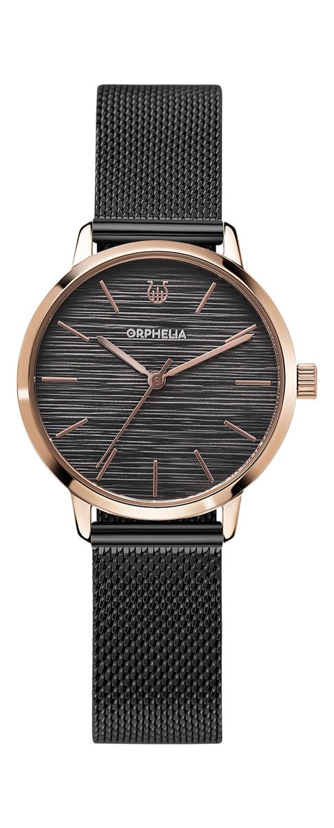 Orphelia Violetta OR12924 Horloge - Staal - Zwart - Ø 34 mm