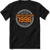1996 Limited Edition | Feest Kado T-Shirt Heren - Dames | Zilver - Goud | Perfect Verjaardag Cadeau Shirt | Grappige Spreuken - Zinnen - Teksten | Maat M