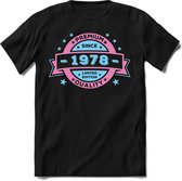 1978 Premium Quality | Feest Kado T-Shirt Heren - Dames | Licht Roze - Licht Blauw | Perfect Verjaardag Cadeau Shirt | Grappige Spreuken - Zinnen - Teksten | Maat XXL