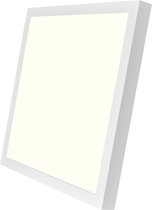 LED Paneel - Crinton Pany - 36W - Natuurlijk Wit 4000K - Opbouw - Vierkant - Mat Wit - Flikkervrij - 40x40cm