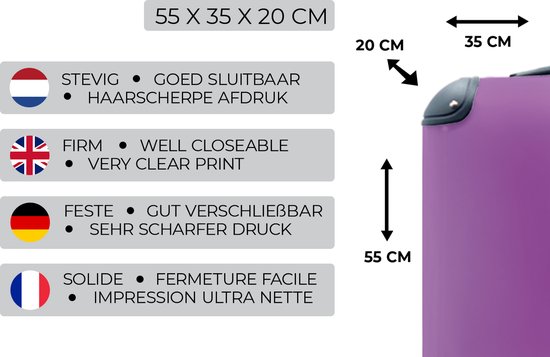 MuchoWow® Koffer - Rugzak - Pinguïn - Patronen - Past Binnen 55x40x20 Cm En 55x35x25 Cm Handbagage Trolley Fotokoffer Cabin Size Print