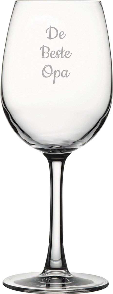 Gegraveerde witte wijnglas 36cl De Beste Opa