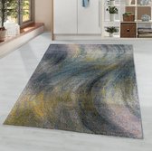 Woonkamer vloerkleed, laagpolig Marble Blur-patroon Zachtpolig Multicolor