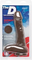 The D - Super D - 9 Inch - Chocolate - Realistic Dildos brown