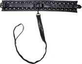 X-Play quilted collar   leash - Black