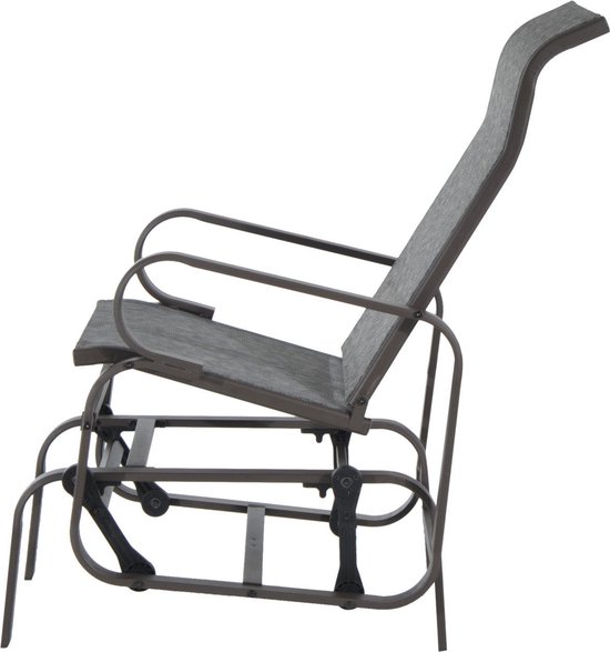 Dapper Staat achter Outsunny Metalen schommelstoel relaxstoel tuinstoel tuin schommel stoel  bruin 84A-009 | bol.com