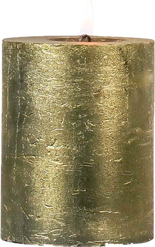 Goudkleurige Stompkaars (15 x 10 cm)