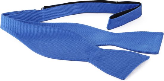 Suitable - Zelfstrikker Zijde Midden Blauw F05 - One Size - Effen - Heren - Gala Vlinderstrik / Vlinderdas